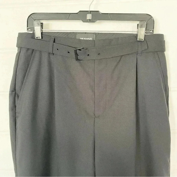 The Kooples Women’s Wide Tapered Cuffed High Rise Black Wool Trousers Waist 34” - Picture 4 of 11